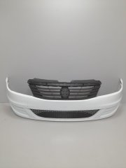 Бампер передний без отверстий под птф Renault Logan фаза 2 2009-2015